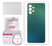apgo Protective Skin Sticker for the back compatible with Samsung Galaxy A32 4G, Wrap Film, Foil, Vinyl - Pattern Carbon Chameleon CAKA1