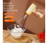Mini batidor de huevos eléctrico inalámbrico de mano: Batidor automático de crema para hornear Standard [1-speed]