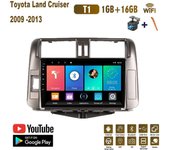 Radio estéreo para coche para Toyota Land Cruiser Prado J150 2009 -2013, reproductor Multimedia para coche, altavoces DVD, unidad principal de Audio WIFI 1 + 16GB