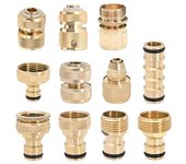 Adaptador de acoplamiento para riego de jardín, conector rápido de 1/2 , 3/4  y 1 , manguera de cobre para goteo, accesorios de reparación, herramienta de riego