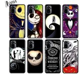 Funda de esqueleto de Jack de Navidad para Xiaomi Redmi Note 11 10 10S 9T 9 9Pro Max 8T 8Pro 7 6 5 Pro 4X Funda de teléfono de TPU suave negra Redmi Note 4X
