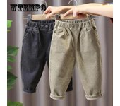 Pantalones para niños Primavera y otoño Pantalones para bebés de otoño para niños Pantalones casuales de pana atractivos para niños Pantalones casuales 130 bronceado