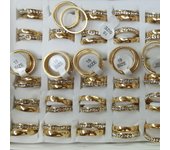 Anillos de fiesta sólidos de acero inoxidable para boda cepillado con banda de circón unisex para hombres y mujeres 17