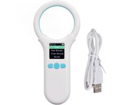 Escáner de etiquetas para animales BT 134,2 kHz 125 kHz EMID FDX B, pantalla LED orgánica, lector portátil de chips para mascotas