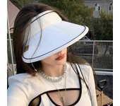Gorras vacías con visera de playa para mujer, sombrero de Golf de ala ancha, protección UV para hombres, sombreros plegables de verano para hombres con gorra de ala grande 48-62cm blanco