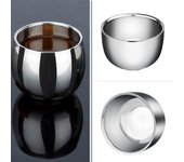 Tazas de café y leche de 120 ml, de acero inoxidable, mini taza de doble capa gruesa, con aislamiento térmico