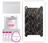 apgo Protective Skin Sticker for the back compatible with LG G Pad 5 10.1, Wrap Film, Foil, Vinyl - Pattern Carbon Black Pixel