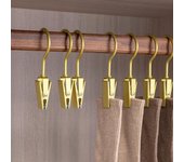 1 pieza de clip de gancho multifuncional de aleación de aluminio de metal para sombreros, faldas, clips de almacenamiento, perchas para ropa, clips de secado oro