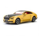 Rolls-Royce Spectre 1/24 - Coche de juguete de aleación fundido a presión con sonido y luz, escala de simulación, modelo extraíble, juguetes para niños, regalos amarillo