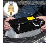 Adaptador de poste de batería universal para coche, con tornillos y arandelas marrón