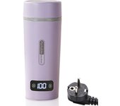 Hervidor eléctrico portátil para agua hirviendo 300W 350ml acero inoxidable antiderrames a prueba de fugas EU Plug blanco