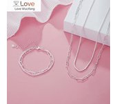 Pulseras y collares preciosos de plata de ley 925 originales para mujer, conjuntos de joyas de diseñador de moda para fiestas y bodas, regalos