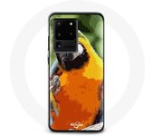 Coque pour Samsung Galaxy S20 Ultra Aras Perroquet Orange vert