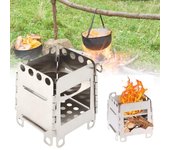 Estufa de madera para acampar, estufa de madera ligera y plegable portátil, estufa de mochila portátil, cocina de acampada al aire libre, Picnic de viaje 10.8x9CM