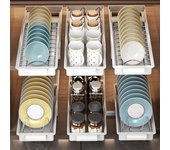 Estante de cocina práctico, escurridor de platos incorporado, almacenamiento de utensilios de cocina, multifunción, 1 ud.