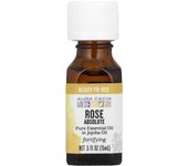 Aura Cacia, Pure Essential Oils Jojoba Oil, Rose Absolute, 0.5 fl oz (15 ml)