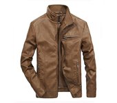 Chaquetas de cuero de motocicleta de marca de buena calidad, chaqueta militar cálida de retales para hombre, chaqueta de cuero de piloto con cuello de béisbol, abrigos, 2023 XXXL azul marino