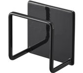 Yamazaki Jitsugyo 3071 Soporte magnético para esponja, color negro, aprox.. Soporte para esponjas de torre, 6,5 x 4,3 x 6,5 cm, para almacenamiento en la cocina