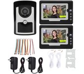 Kit de timbre con intercomunicador y videoportero LCD de 7  con cable, sistema de entrada para el hogar 1V2 SY810