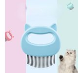 Cepillo de masaje con forma de concha para gatos, herramienta de masaje para el cuidado de mascotas, para eliminar pelos sueltos, suministros de limpieza. verde