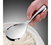 Cuchara de arroz de acero inoxidable 304, mango largo, cuchara gruesa para cocinar, vajilla multiusos, cucharas para servir bufé, vajilla de cocina plata