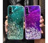 Funda de lujo con purpurina ostentosa para HUAWEI P30 Lite P20 Honor 8A 8S 8X 9X Y6 Y9 Y5 2019 Y7 Fundas de estrellas suaves Huawei P30 negro