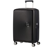 Maleta de transporte con caja de resonancia y ruedas giratorias, garantía TSA EXP, 71 l, 67 cm, base negra [American Tourister] 67/24, 3,7 kg
