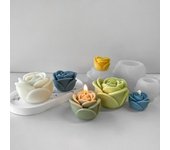 Molde de silicona con forma de flor para velas, diseño de flor de peonía 3D, para jabón, yeso, resina, herramienta para hornear pasteles de chocolate, regalo de boda S