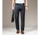 Pantalones de traje informales para hombre, pantalones holgados de tubo recto de cintura alta, pantalones drapeados elásticos a cuadros finos 28