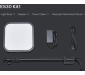 Panel de luz LED Godox ES30 Esports con soporte de luz para montaje en escritorio CClamp 35W 2800K6500K Bicolor UK Plug