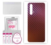 apgo skin sticker film foil vinyl for the BACK compatible with Realme X50 5G (China), scratch-resistant, easy to install - Carbon Chameleon CAKA5