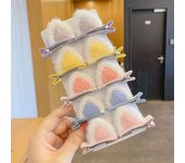 Horquillas de peluche con orejas de gato para niñas - Accesorios para el pelo de otoño/invierno