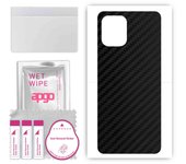 apgo Protective Skin Sticker for the back compatible with Oppo Find X3 Pro, Wrap Film, Foil, Vinyl - Pattern Carbon Black