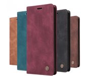 Funda de cuero con tapa para teléfono Samsung Galaxy S9 S10 Plus S20 S21 FE S22 S23 S24 Ultra Note 9 10 Plus 20 Ultra Funda de billetera de lujo For Note 20 Ultra negro
