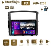 2Din para Mitsubishi Pajero 4 V80 V90 2006-2014 Android auto Radio estéreo reproductor de vídeo Multimedia navegación GPS Carplay 2 + 32GB 1+16GB,A