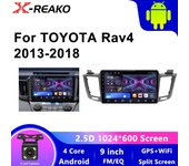 Radio con Android 12 y 8 núcleos para coche, reproductor multimedia con GPS, 2DIN, CarPlay, Android Auto, para Toyota RAV4 RAV 4 2013-2018 4 core 1GB+32GB carplay