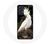 Coque pour Samsung Galaxy A13 4G / A13 4G Lite Cacatoes Perroquets Blanc sur l'arbre