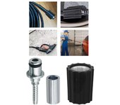 Juego de adaptadores para hidrolavadoras M22 a manguera macho de 3/8  (conexión rápida de 3/4  a desconexión rápida de 3/8 ), paquete de 3 B