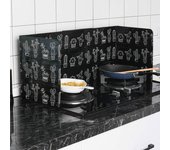 Pantalla de protección contra salpicaduras de aceite, estufa de Gas plegable de aluminio, placa deflectora, sartén portátil, accesorios para el hogar negro