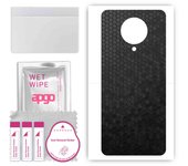 apgo Protective Skin Sticker for the back compatible with Xiaomi Redmi K30 Pro Zoom, Wrap Film, Foil, Vinyl - Pattern Black Honeycomb