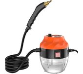 Limpiador a vapor de alta presión, vaporizador de alta temperatura para limpieza, limpiador a vapor portátil de 2800W para uso doméstico naranja