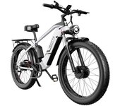Bicicleta eléctrica DUOTTS F26 750W * 2 motores duales LG 17.5Ah Batería 26 * 4.0 Neumático ancho 55 km / h Velocidad máxima 55 grados Escalada-Plata plata