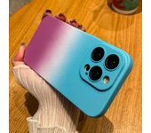 Funda de teléfono con protección de lente gradiente de arcoíris para Iphone 14 Pro Max 13 12 11 Pro Max 14 Plus, funda trasera delgada mate para Pc a prueba de golpes For iPhone 11