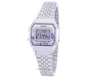 Reloj Casio Vintage Youth Illuminator Digital LA680WA-4C para mujer plata