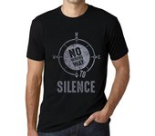 Camiseta vintage para hombre con gráfico No Wrong Way Silence Deep Black XS negro