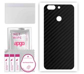 apgo Protective Skin Sticker for the back compatible with Sharp Aquos B10, Wrap Film, Foil, Vinyl - Pattern Carbon Black