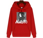 Sudadera con capucha de estilo informal y cálida para hombre, de alta calidad, con estampado de anime japonés Naruto, para otoño e invierno, cómoda, suave y gruesa S