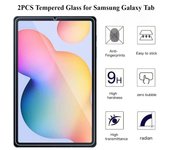 2 protectores de pantalla de vidrio templado para tableta Samsung Galaxy Tab S6 Lite P610/P615 de 10,4 pulgadas, a prueba de explosiones Tab A7 lite T220 transparente
