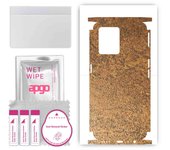 apgo Protective Skin Sticker for the back+sides compatible with Realme 9 Pro Plus, Full Wrap Film, Foil, Vinyl - Pattern Rusty Copper
