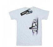 Star Wars Girls Rogue One Stormtrooper Brushed Cotton T-Shirt 9-11 Years blanco